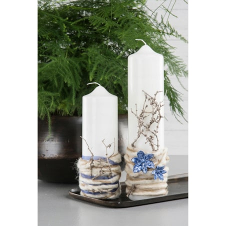 2 szt. OZDOBA do doniczki stroików KWIAT niebieski