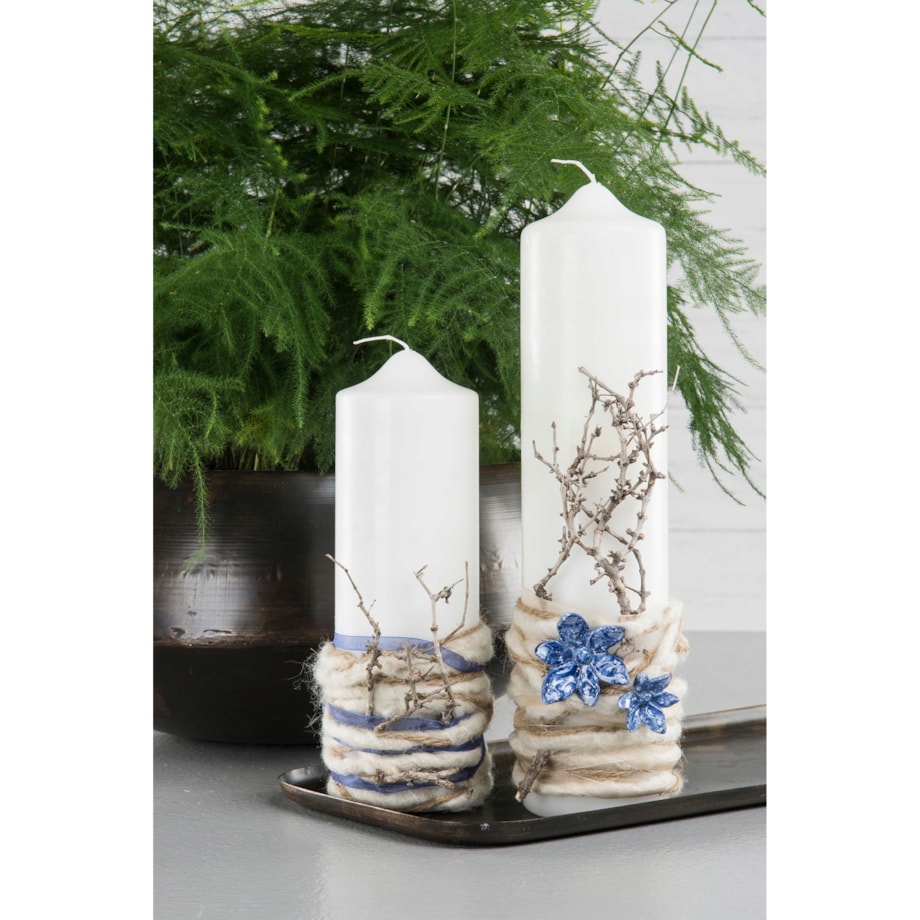 2 szt. OZDOBA do doniczki stroików KWIAT niebieski