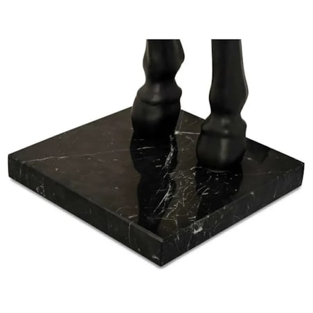 Podłogowa lampa salonowa HORSE S koń z abażurem czarny