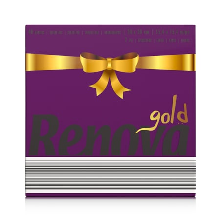 Serwetki stołowe Renova GOLD bordowe 40 szt