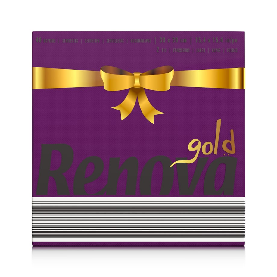 Serwetki stołowe Renova GOLD bordowe 40 szt
