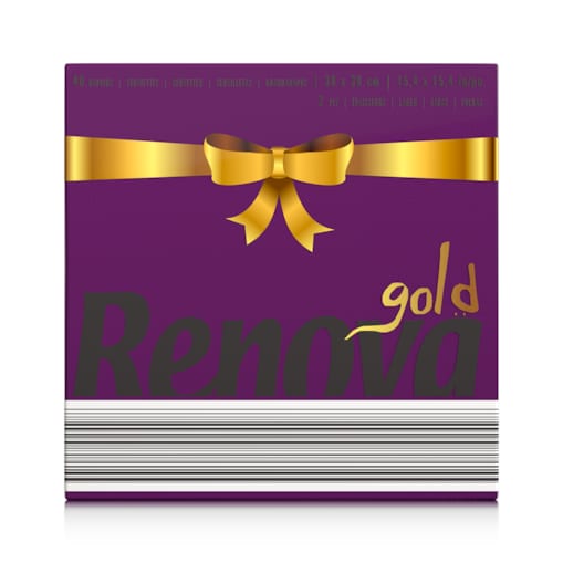 Serwetki stołowe Renova GOLD bordowe 40 szt