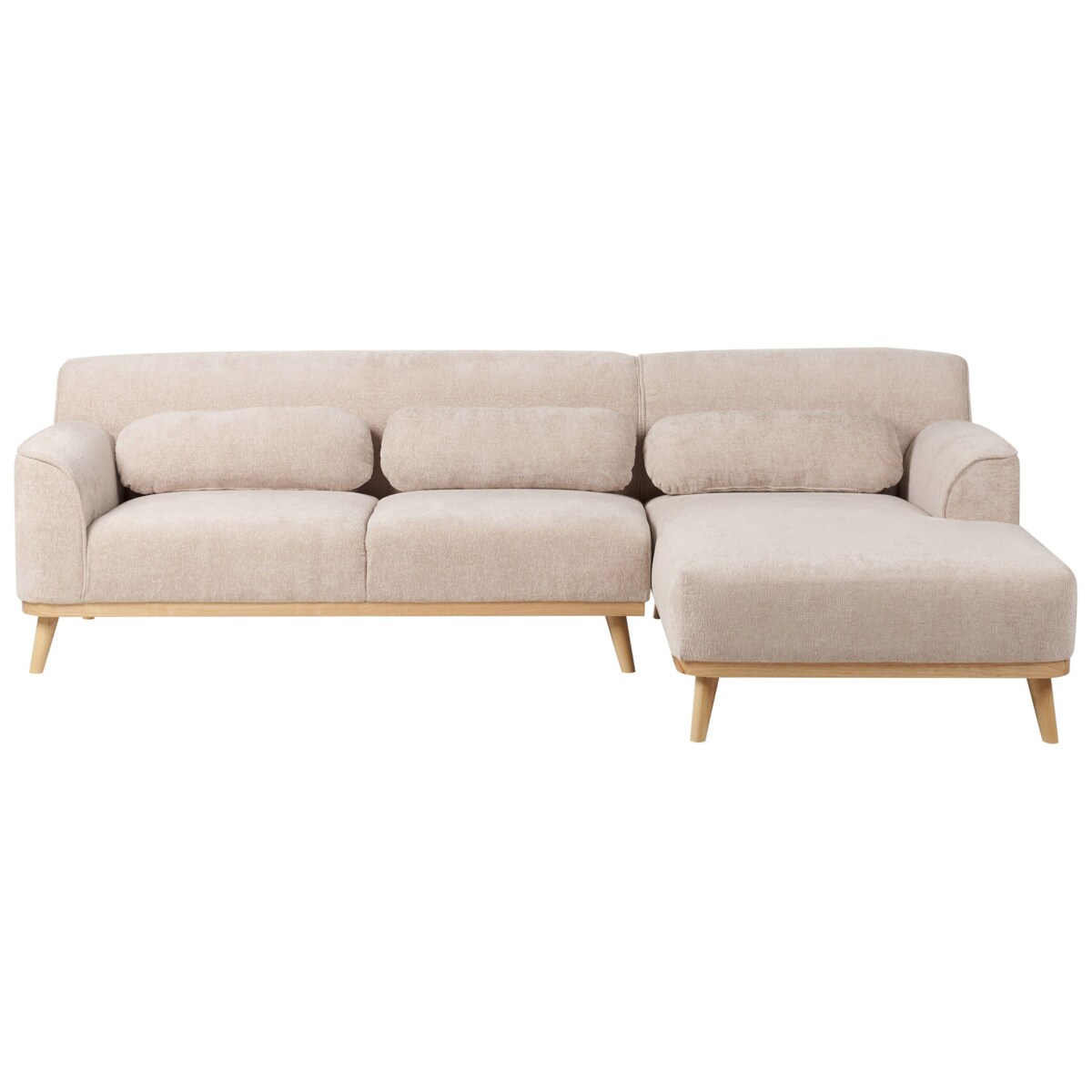 Narożnik szenilowy lewostronny beżowy SIMOS