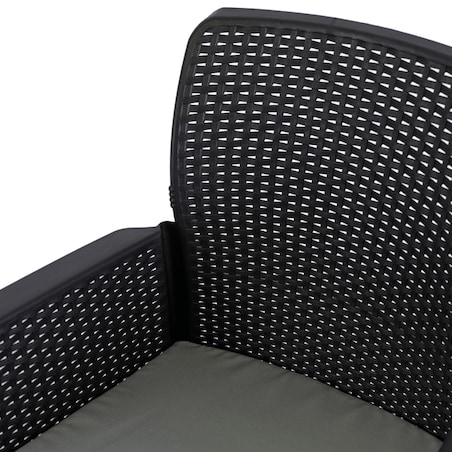 Zestaw Mebli Ogrodowych Na Taras Ogród Technorattan Czarny Dąb