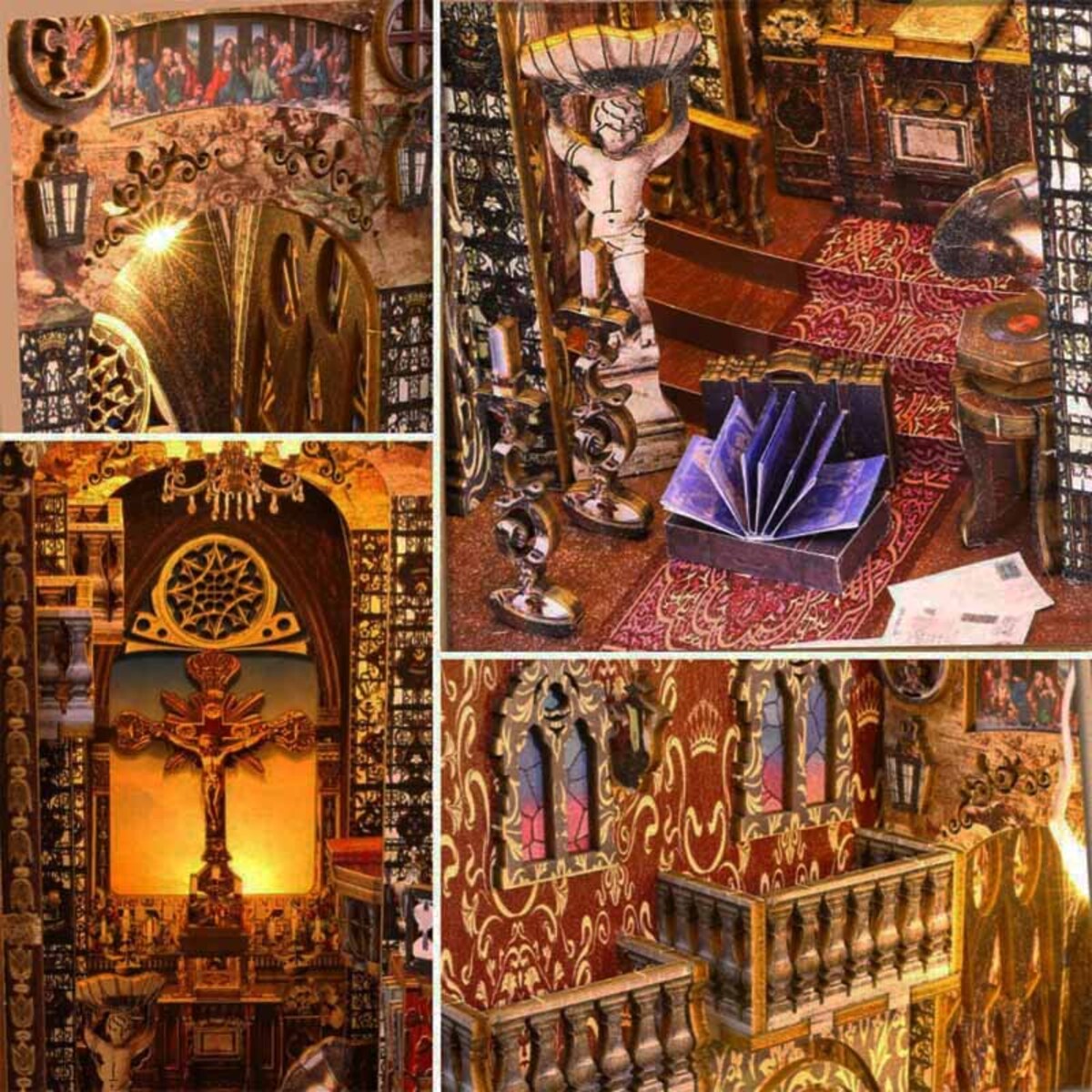 Miniaturowy domek Book Nook - Wiara i miłość