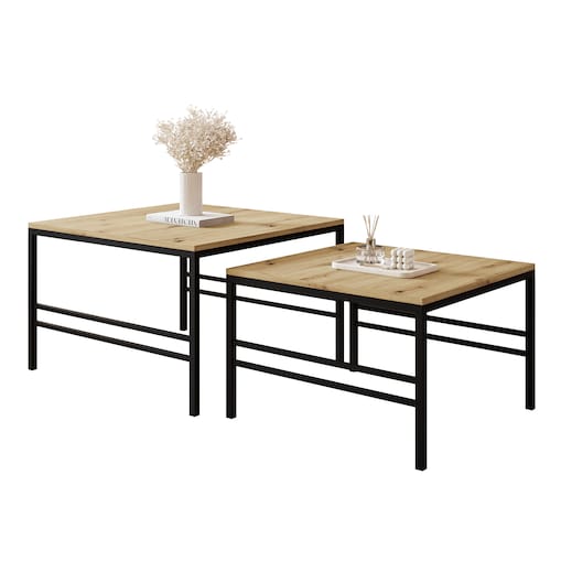 Stolik kawowy 2w1 FORMA dąb artisan/czarny