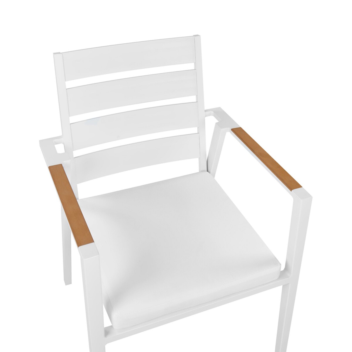 Krzesło ogrodowe Zestaw 6 Metal Biały TAVIANO