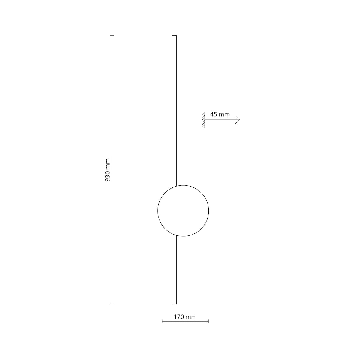 Kinkiet LED TK Lighting JAVA II 1441 36W czarny z drewnem 93 cm 4000K