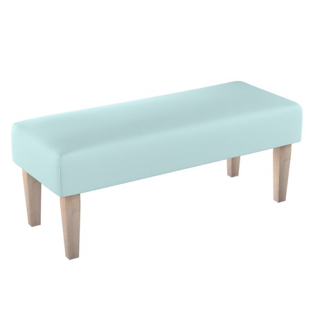 Ławka, pastelowy błękit, 100 x 40 x 40 cm, Cotton Panama