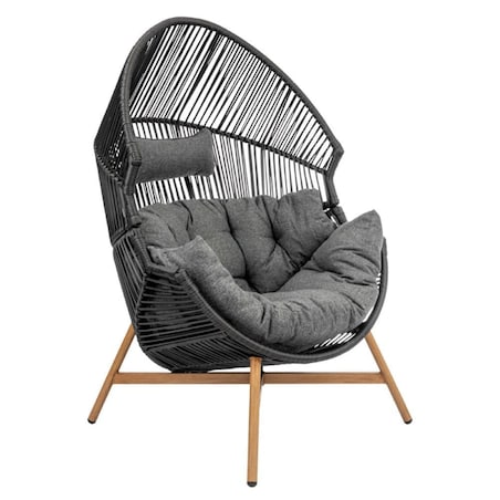 Fotel ogrodowy Holand antracytowy, szary, ogrodowy