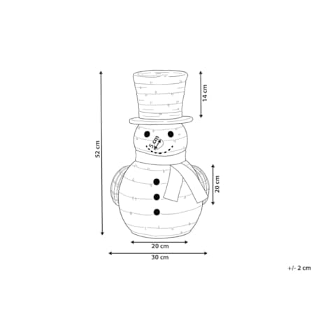 Dekoracja świąteczna LED OLAFSVIK Bałwan 52 cm Naturalny