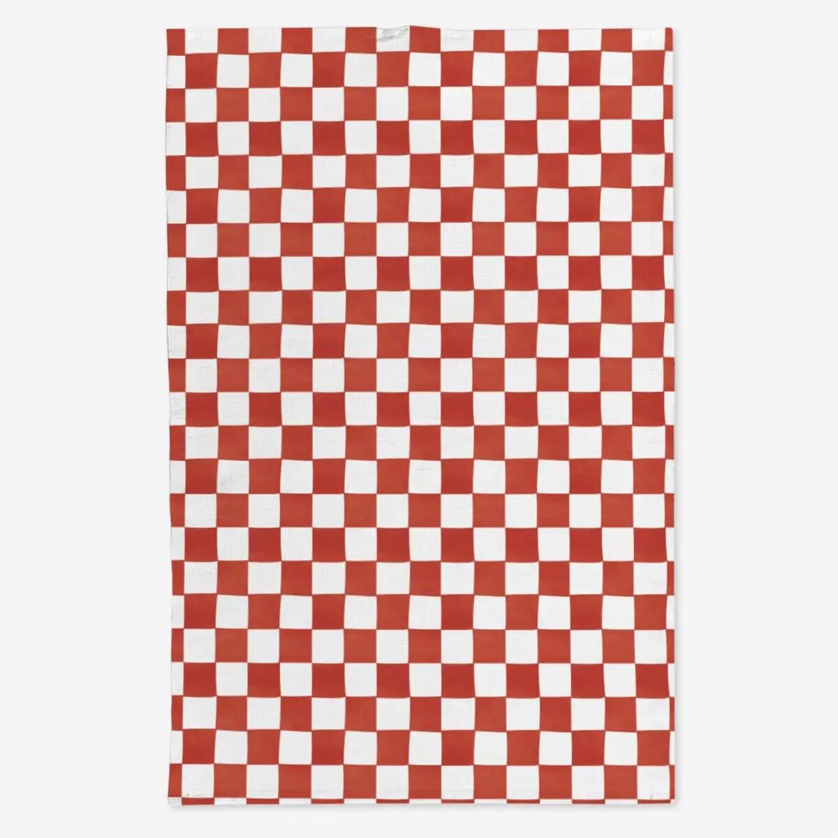 Lniany ręcznik kuchenny - czerwona krata