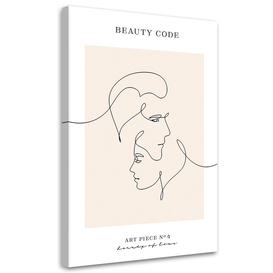 Feeby Obraz na płótnie, Zakochana para Sztuka liniowa 40x60