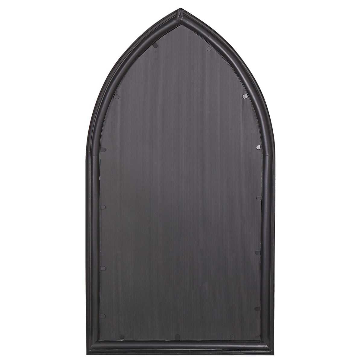 Metalowe lustro ścienne okno 62 x 113 cm czarne TRELLY