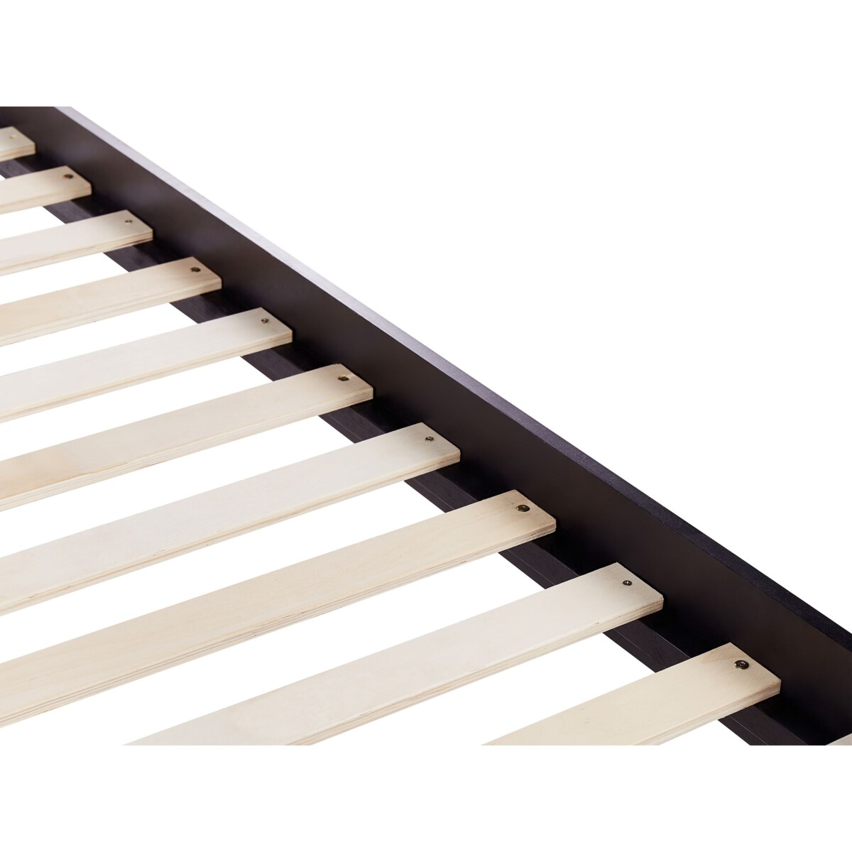 Łóżko drewniane z LED 160 x 200 cm czarne AURAY