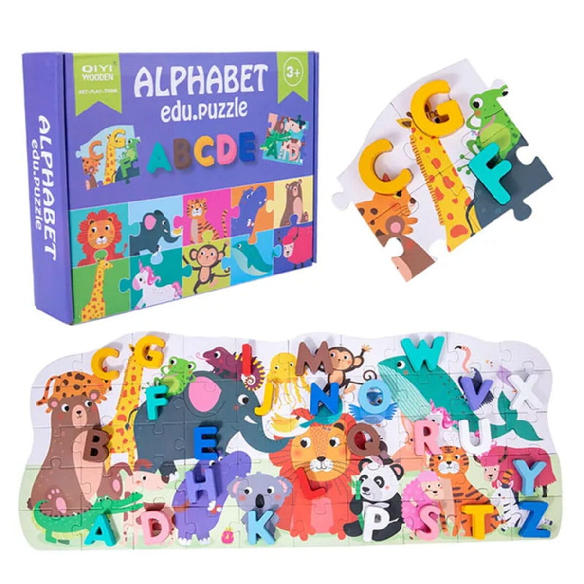 Puzzle edukacyjne - Literki i zwierzątka