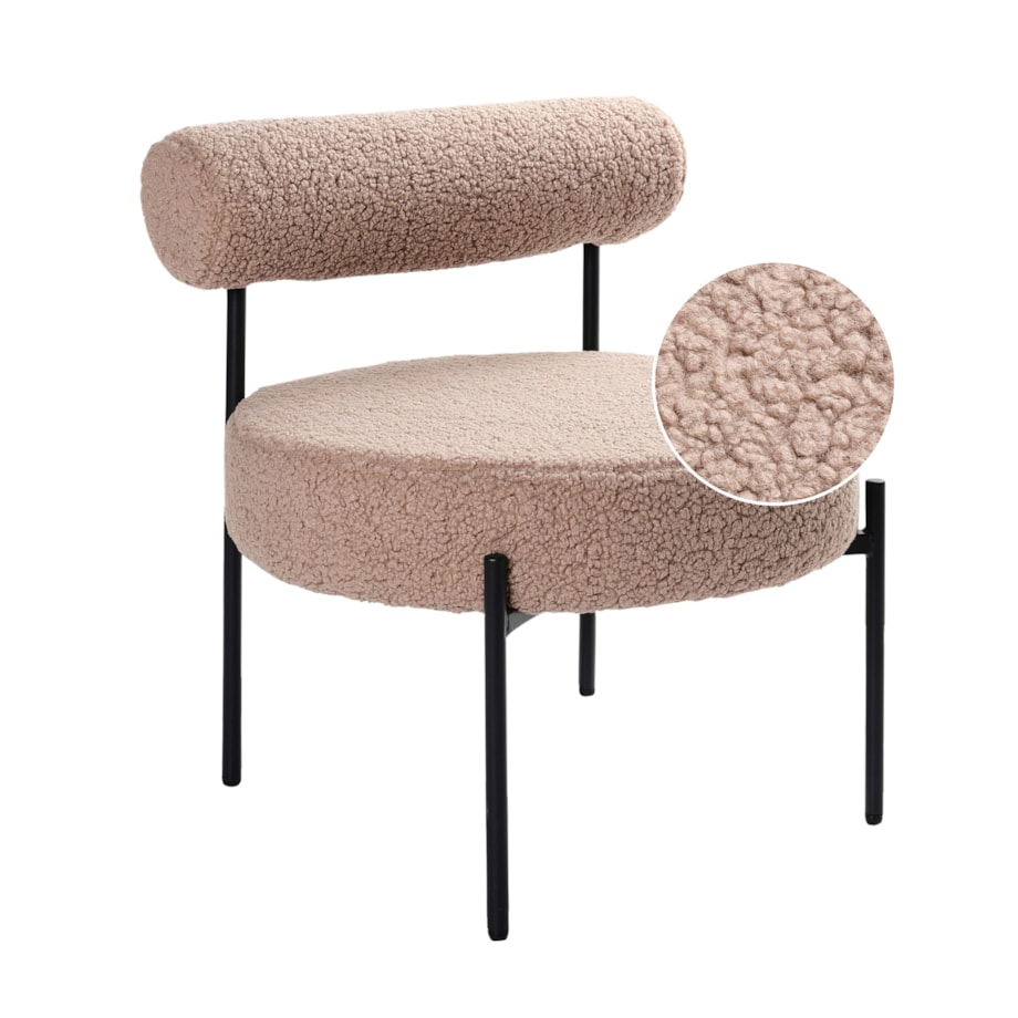 Fotel ALPHA Boucle Beżowoszary