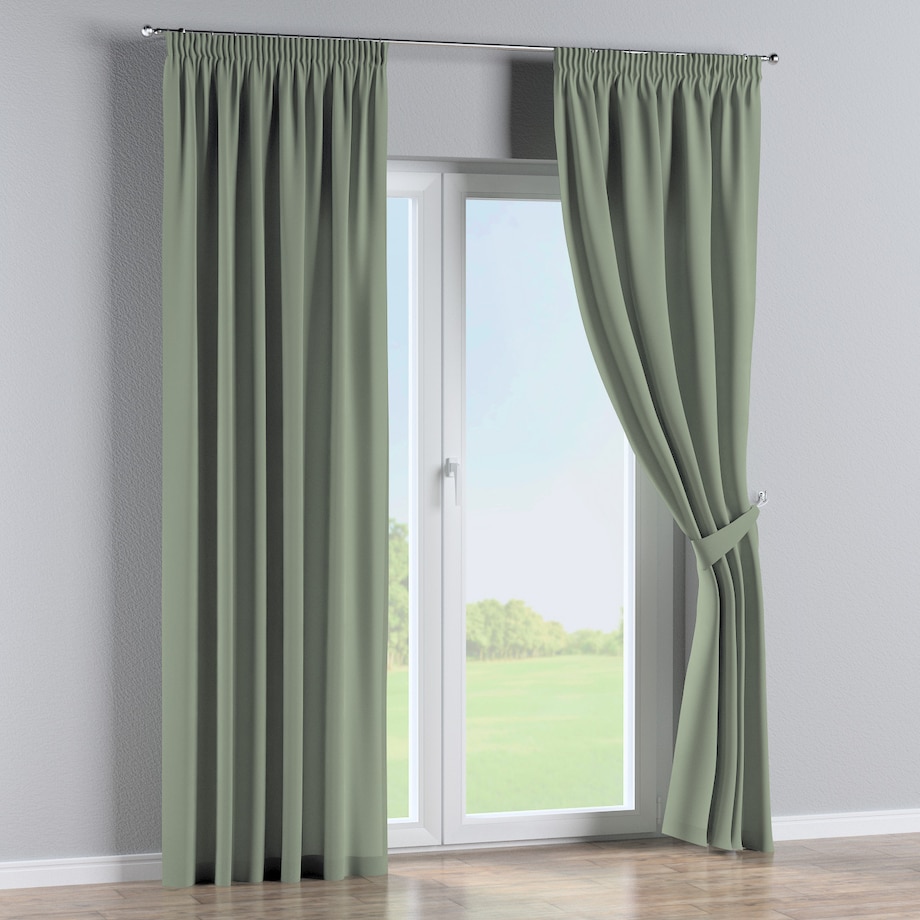 Zasłona na taśmie marszczącej 1 szt. 130x260 szałwiowy