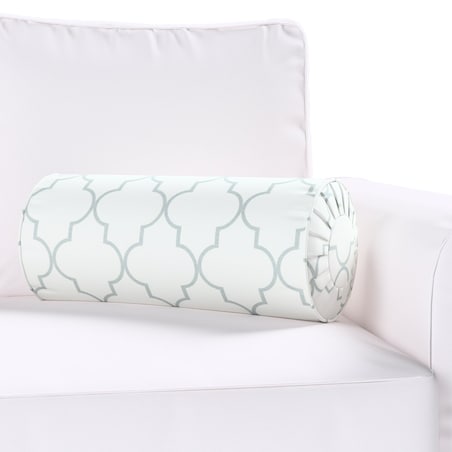 Poduszka wałek z zakładkami, szaro-białe wzory marokańskie, Ø20 x 50 cm, Gardenia