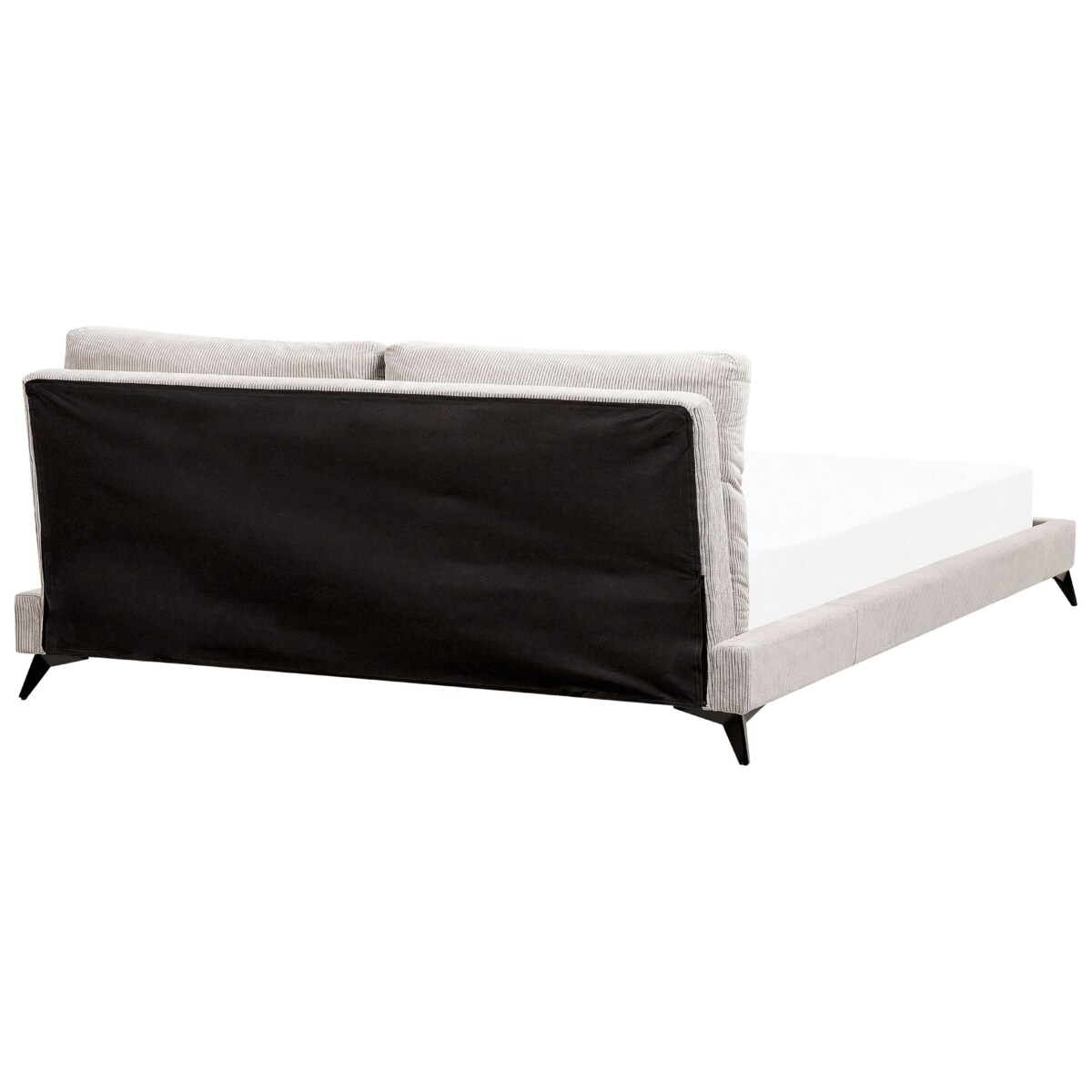 Łóżko sztruksowe 180 x 200 cm jasnobeżowe MELLE