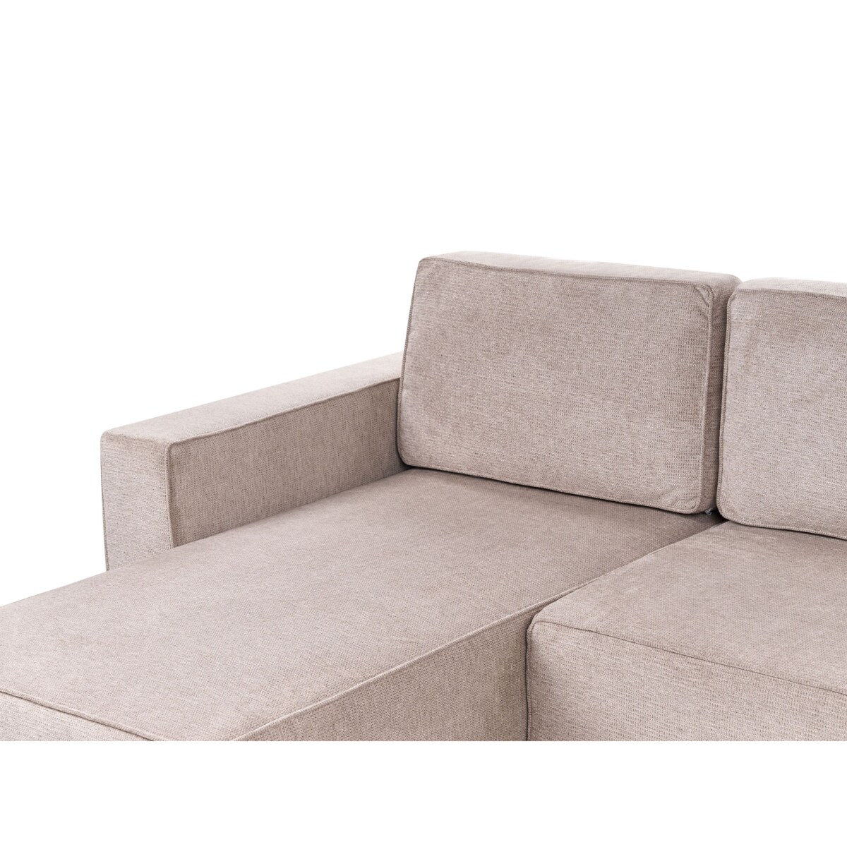 Sofa w kształcie U VATNE Jasnobrązowy Tkanina Symetryczny