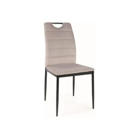 Krzesło tapicerowane RIP VELVET jasnoszare