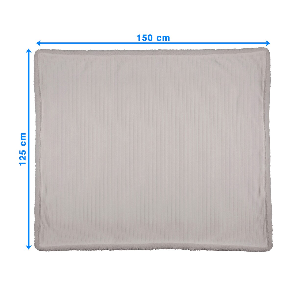 MIĘKKI KOC NARZUTA PLED NA ŁÓŻKO BARANEK SHERPA CIEPŁY 150x125 CM