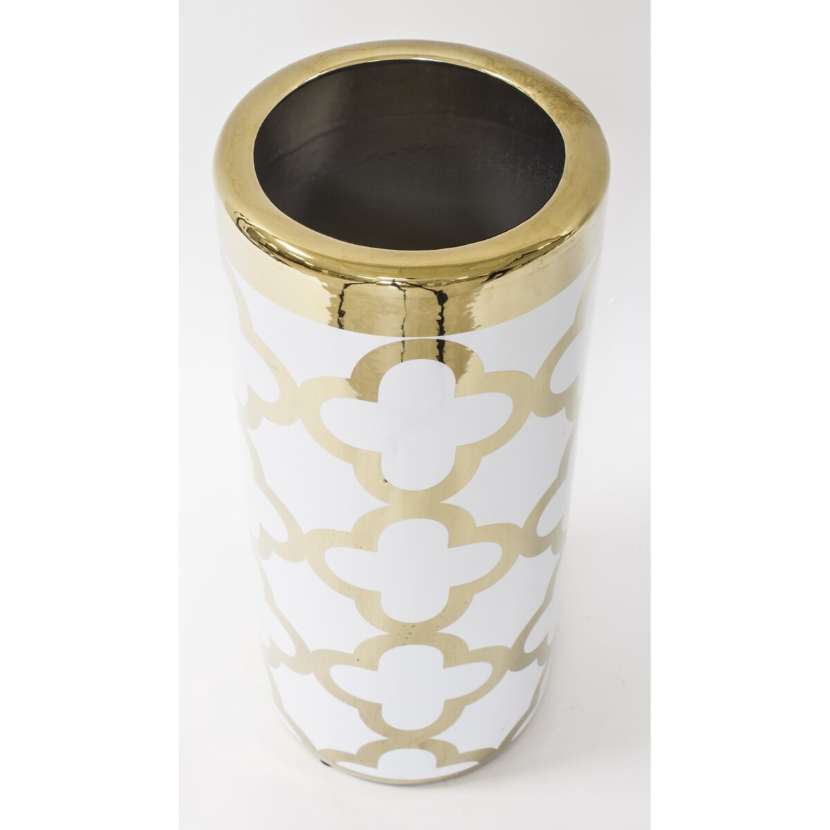 Parasolnik porcelanowy 46x20 cm CHADUR biały