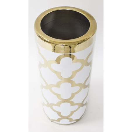 Parasolnik porcelanowy 46x20 cm CHADUR biały