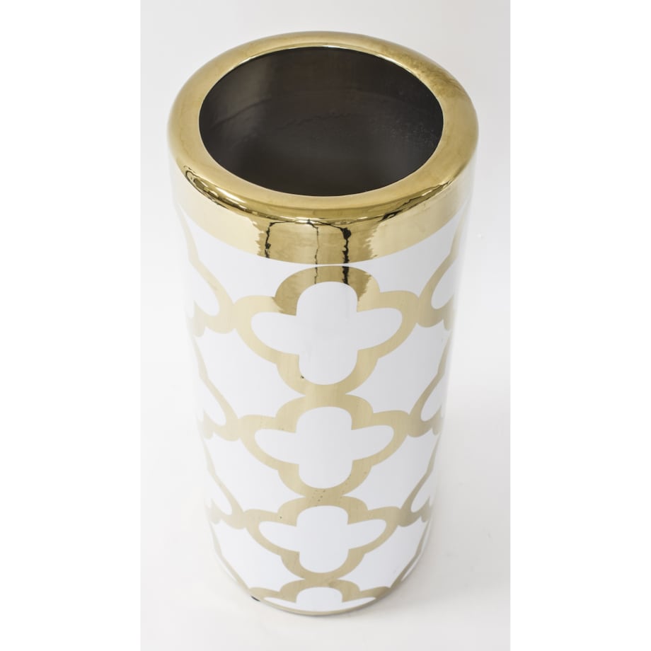 Parasolnik porcelanowy 46x20 cm CHADUR biały