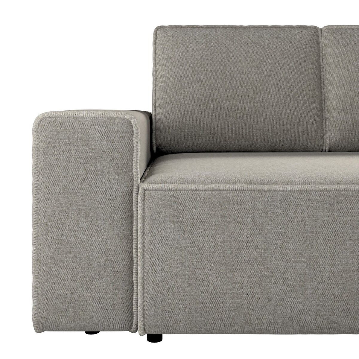 Narożnik rozkładany Oscar, beżowy szenil, 255 x 170 x 95 cm, Tkaniny tapicerskie - sofy