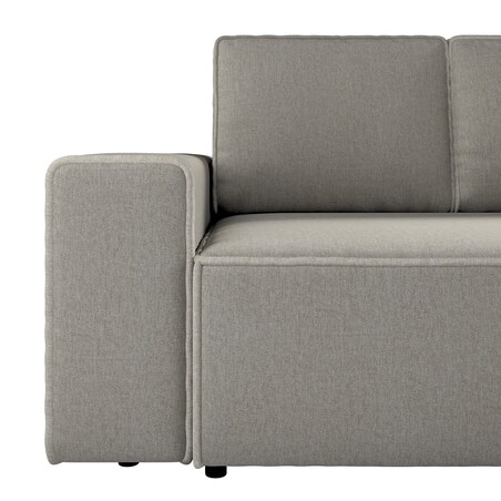 Narożnik rozkładany Oscar, beżowy szenil, 255 x 170 x 95 cm, Tkaniny tapicerskie - sofy