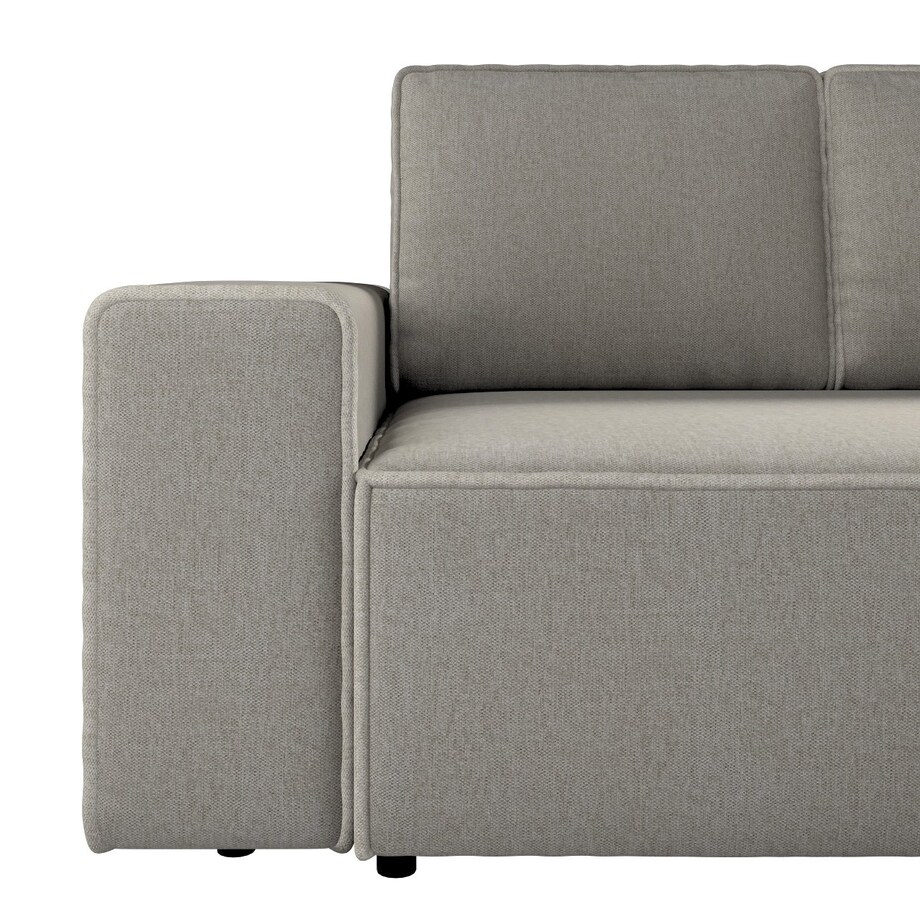 Narożnik rozkładany Oscar, beżowy szenil, 255 x 170 x 95 cm, Tkaniny tapicerskie - sofy