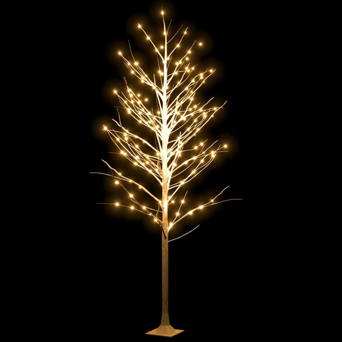 vidaXL Brzoza z oświetleniem, 240 ciepłych białych LED, 300 cm