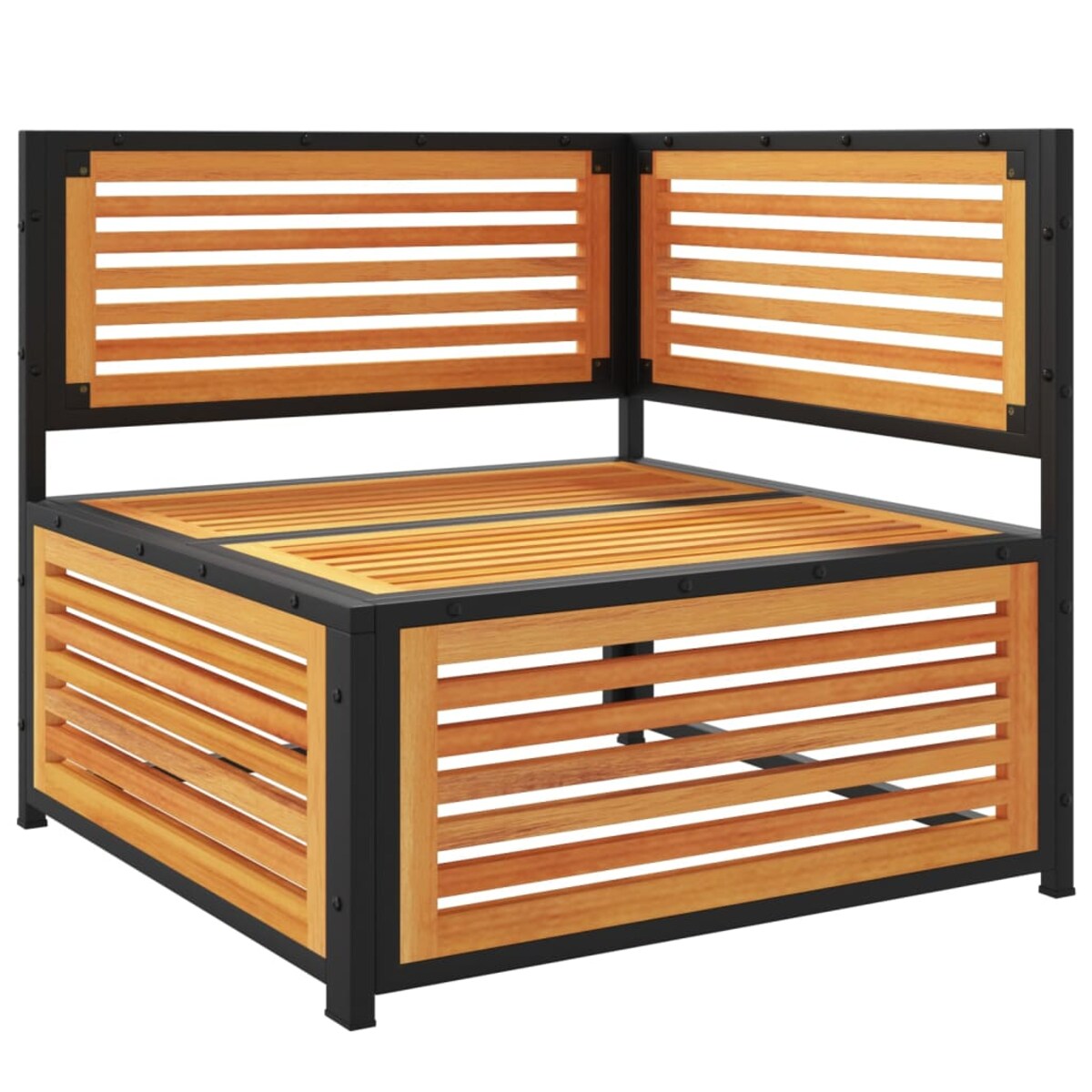 vidaXL Ogrodowe siedzisko narożne z poduszkami, lite drewno akacjowe