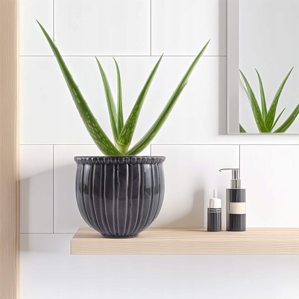 DONICZKA SKANDYNAWSKA 21cm duża na bonsai aloes donica osłonka boho