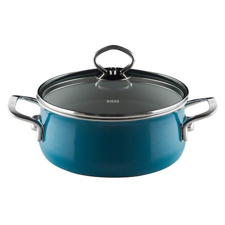 aquamarin Set Morski Zestaw 4 Garnków Emaliowanych Z Pokrywkami I Patelnią