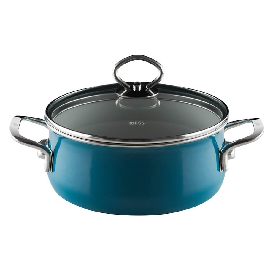 aquamarin Set Morski Zestaw 4 Garnków Emaliowanych Z Pokrywkami I Patelnią