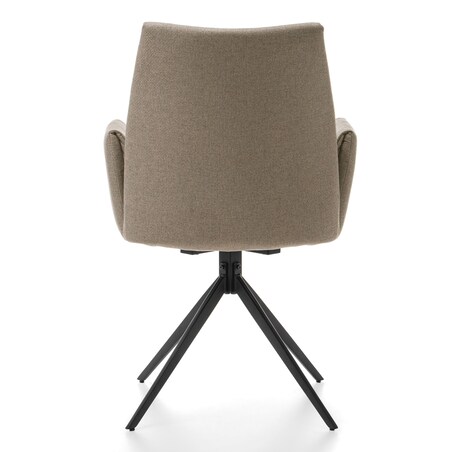 Krzesło tapicerowane tkanina typu sawana glamour do salonu PRATO beżowe