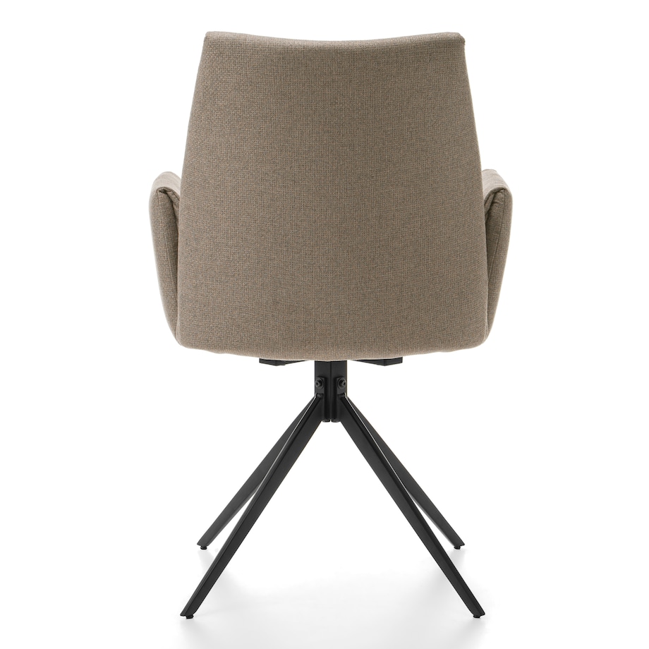 Krzesło tapicerowane tkanina typu sawana glamour do salonu PRATO beżowe