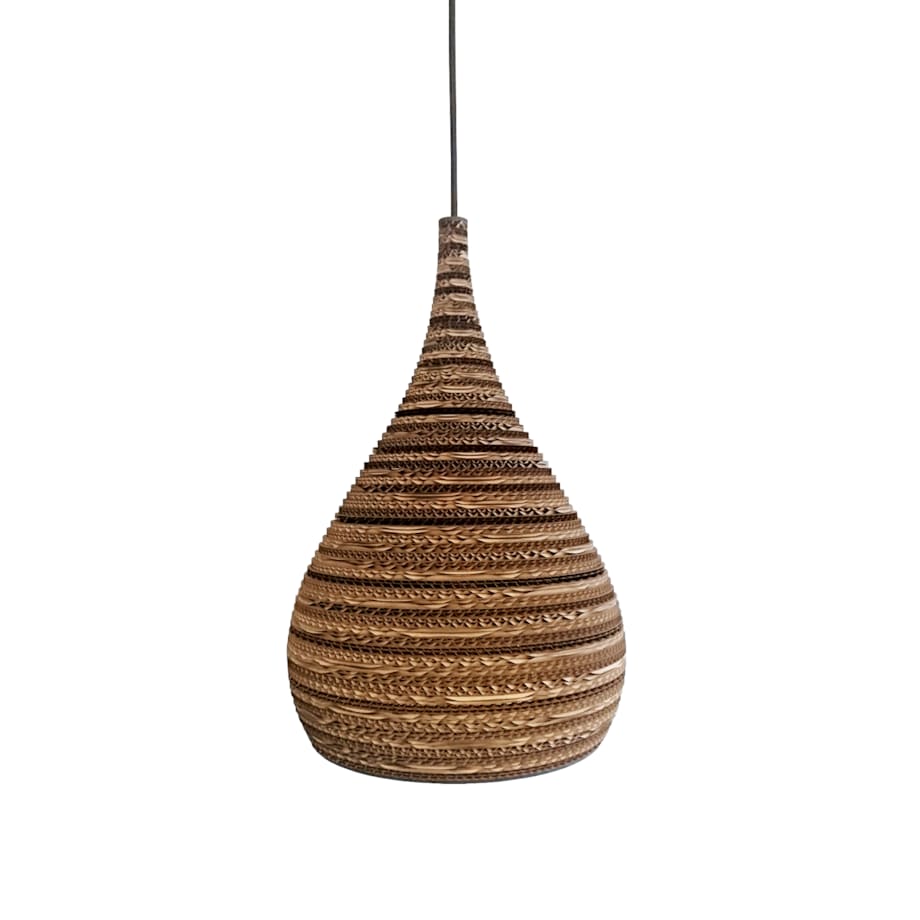 Stożkowa ekologiczna lampa wisząca z tektury - CONE S30