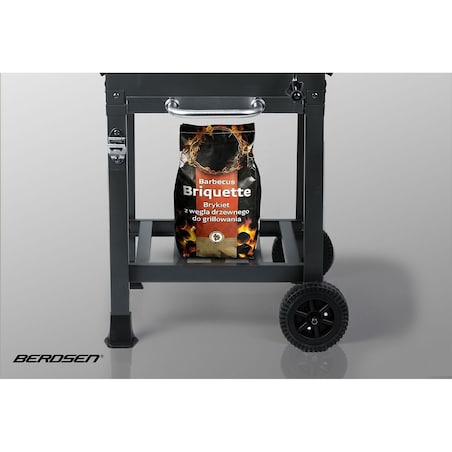 Grill węglowy ogrodowy Berdsen BD-894 komin stalowy ruszt 57x43 cm + termometr duży