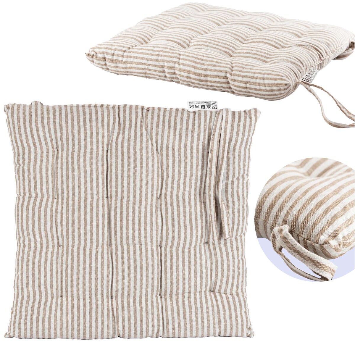 Poduszka Na Krzesło Ogrodowe Do Domu Na Taras 40X40 Cm Brązowe