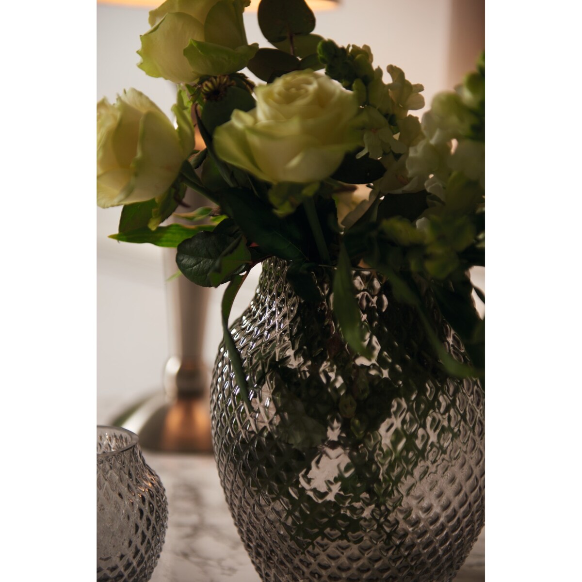 Wazon szklany h 23cm szary POESIA - Leonardo