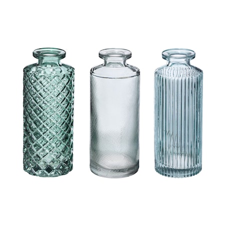 Szklany wazon SINGLE, 3 sztuki w komplecie