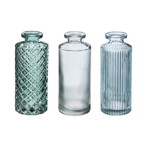 Szklany wazon SINGLE, 3 sztuki w komplecie