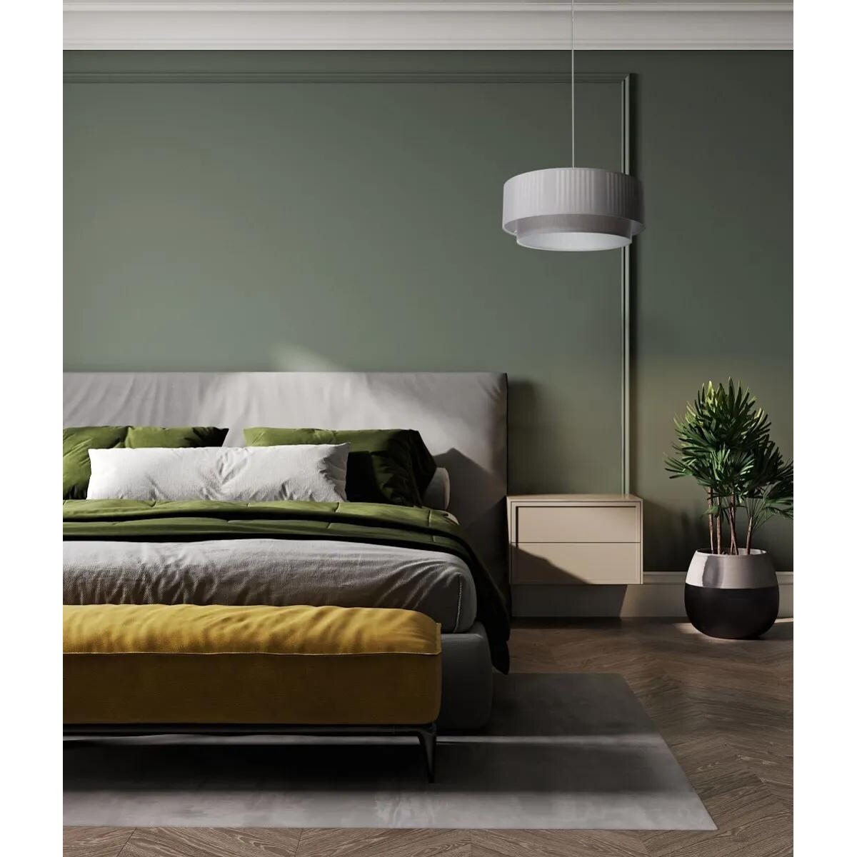 Lampa wisząca DUO LAMI LINE 50x20 szara