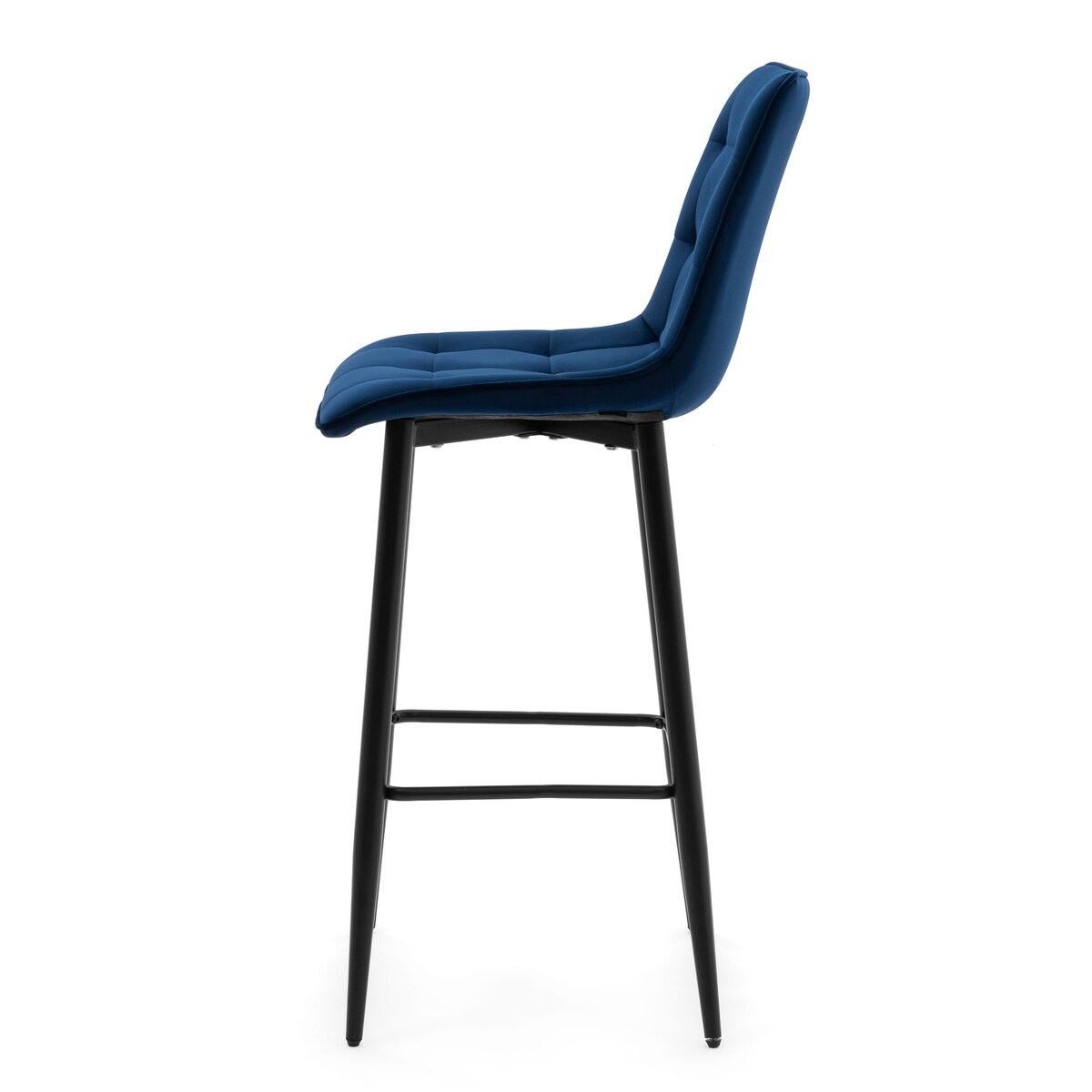 Hoker tapicerowany barowy welurowy CHIC granatowy do salonu jadalni