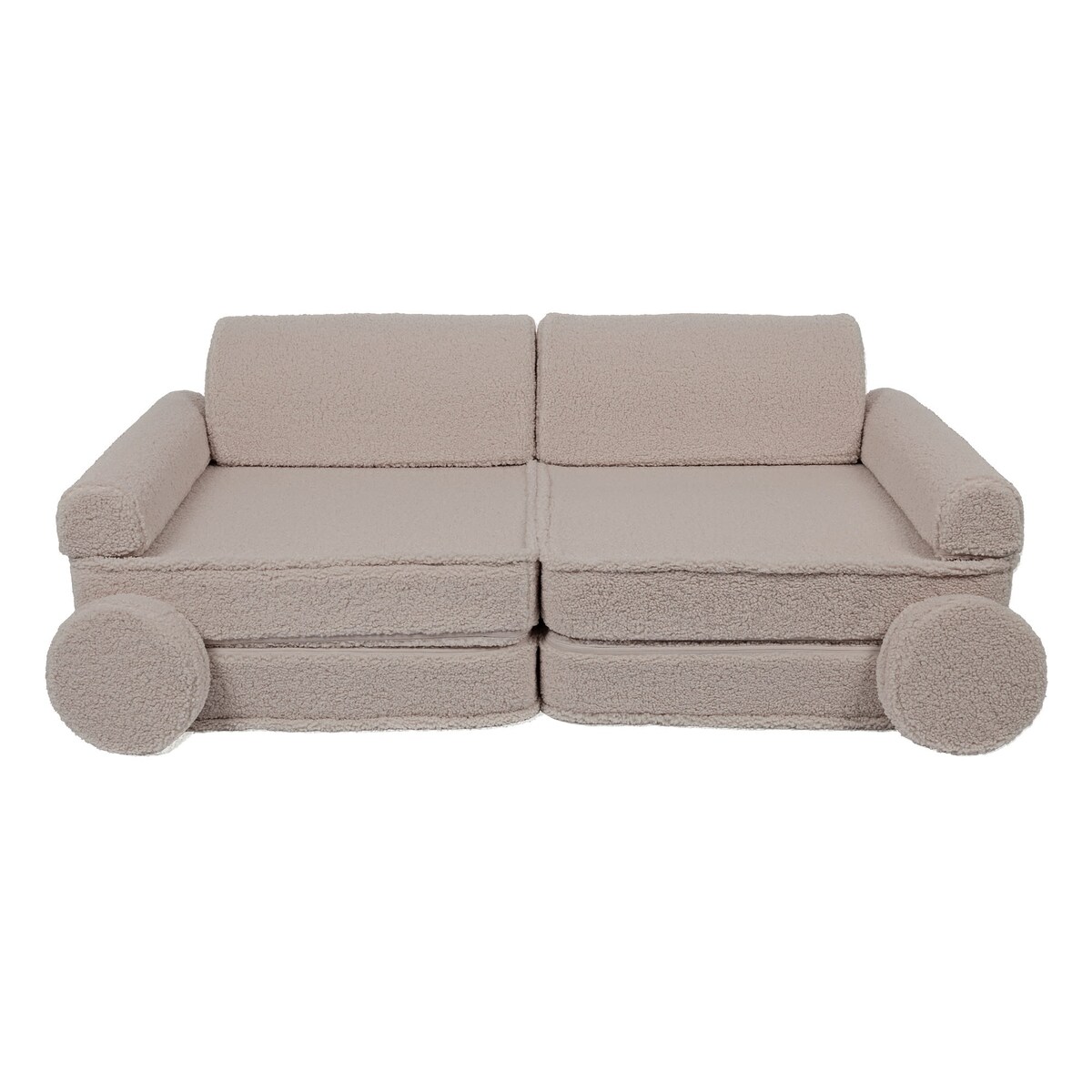 Piankowa Sofa Modułowa dla Dzieci - Sofa do Pokoju Dziecięcego, Aesthetic, Jasnoszara