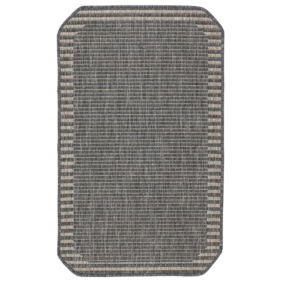 Chodnik płasko tkany Roma 68x114 cm Ramka Antracytowy